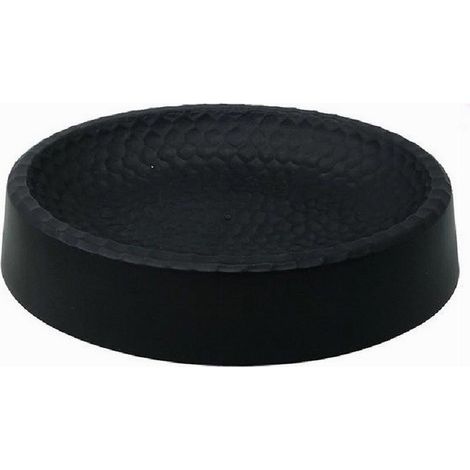 TRADE SHOP - Piattino Per Sapone Decorato Nero Portasaponetta Moderno Accessori Bagno 79184 - (1/2)