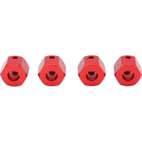 Adaptateur de moyeu hexagonal pour roue RC Traxxas 1/10 (rouge, 10 mm) (1/5)