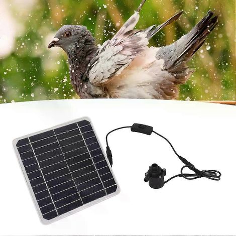 Kit de pompe à eau solaire 50 W avec panneau solaire, fonctionnement 24 h/24, pompe à eau solaire pour fontaine avec interrupteur de réglage (1/5)