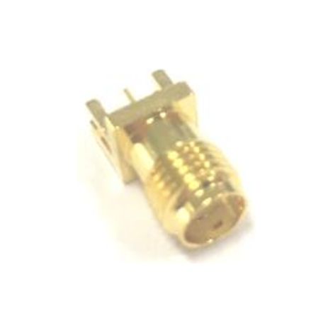 Connecteur coaxial RS PRO Femelle Droit, raccordement A souder 50O Montage bord de carte ( Prix pour 1 )