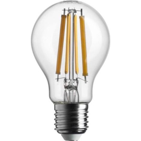 Ampoule LED E27 – 3,8W – 806 lm – 3000K Blanc Chaud – Verre Clair à Filament – Classe A – 50 000 h – Équiv. 60W