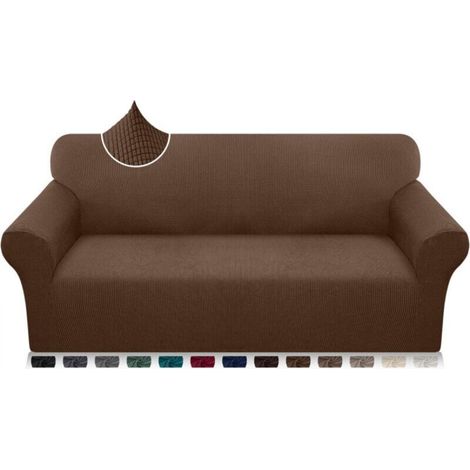 Super soft 3-seater sofa cover, 2-seater, modern upgraded sofa cover for dogs and pets, non-slip furniture cover with elastic bottom, machine washable (3-seater) (1/5)