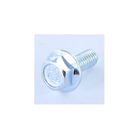 Vis métaux Tête hexagonale TH M5X8 Embase collerette crantée Classe 8.8 Acier zingué-1 pièce