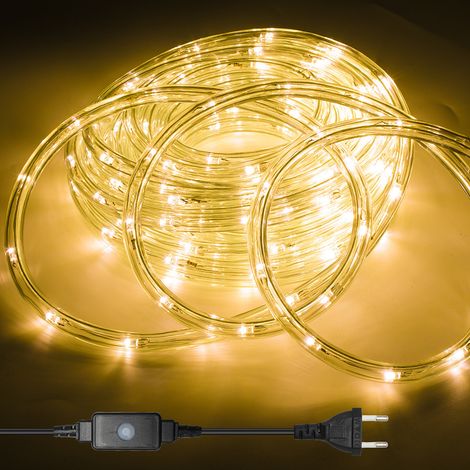 TolleTour LED Lichtschlauch Außen Innen,240 LEDs Wasserfest LED Schlauch,Partylicht Dekobeleuchtung Weihnachten,WarmWeiß 10m