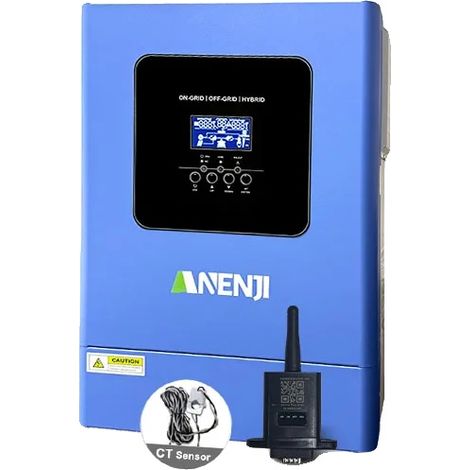 Inversor solar híbrido, potencia nominal de 6200 W, monitorización WiFi, 6,2 kW, 48 V, 220-240 V. (1/2)