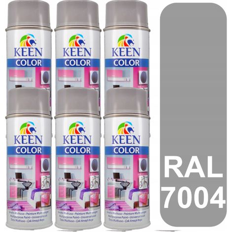 6er-Set Acryl-Sprühlack RAL 7004 Signalgrau (1/2)