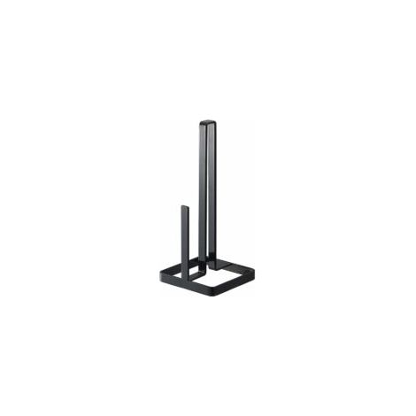 Porte-rouleau de cuisine en forme de tour, acier, noir (1/2)