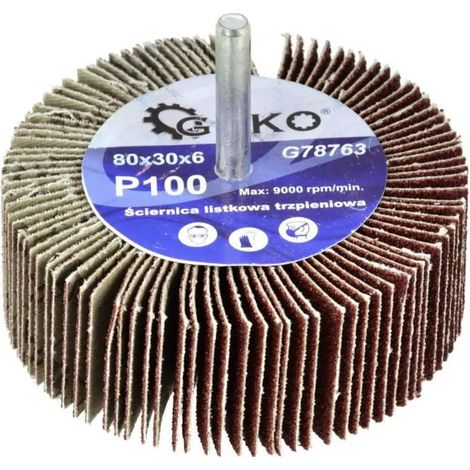 Ruota lamellare con gambo 80x30X6 P100