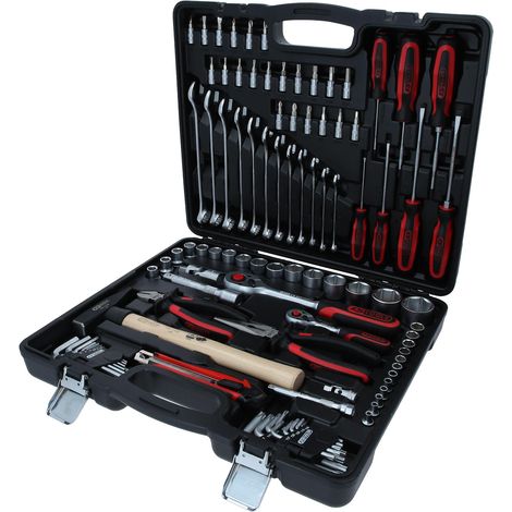 Kstools – Coffret multi-outils 97 pièces – Acier chrome-vanadium – Douilles 1/4" et 1/2" – Cliquet réversible 72 dents – Pince coupante ERGOTORQUE (1/10)