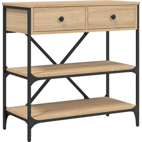 vidaXL Konsole Tisch Sonoma Eiche 75x34,5x75 cm aus Holzwerkstoff
