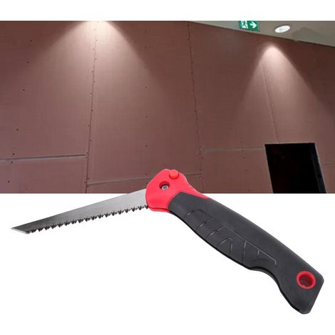 Scie à plâtre pliable de 15 cm (6 po) avec lame incisive en acier SK5 et poignée en plastique, scie à main portable pour usage extérieur