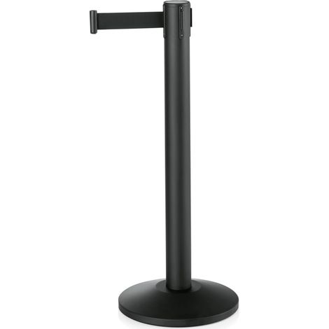 Poteau noir sangle noire 450 cm acier époxy polyester LARGEFLEX - Was Germany