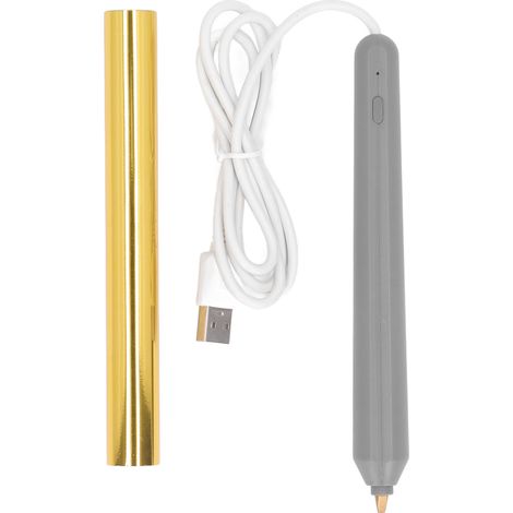 Stylo thermique USB à embosser avec feuille dorée, outil ABS pour dessin et écriture, marquage à chaud doré. (1/5)
