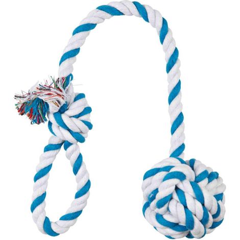 TRIXIE CORDE DE JEU AVEC BALLE - DIAM 7 CM/50 CM ZOO 3269