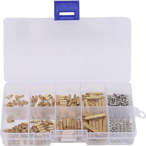 260-teiliges Abstandshalter-Set mit Mutternsortiment, Messinggewinde, Industriebedarf M2