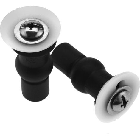 Lot de 2 Fixations pour Couvercle de WC avec Trou de Store Noir (1/3)