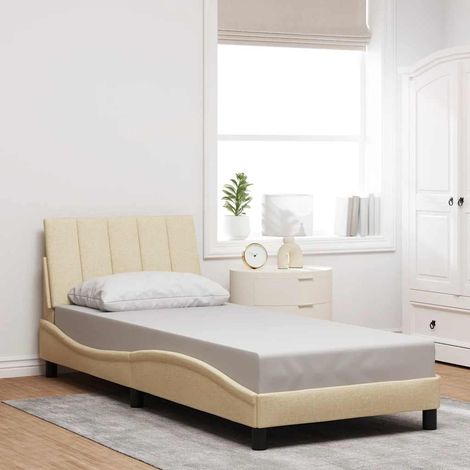 vidaXL Estructura de cama sin colchón Hanko tela crema 90x190 cm (1/5)