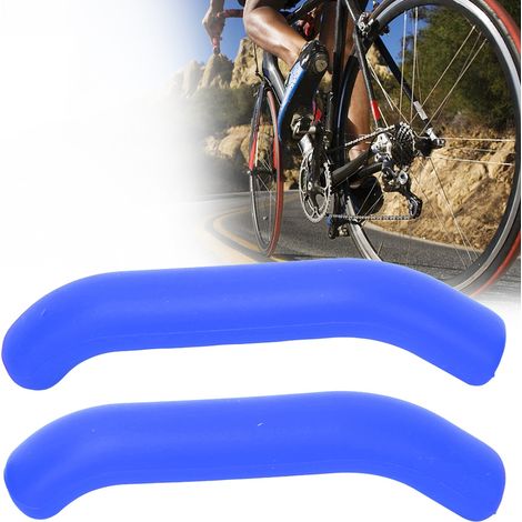 5 Paires de Manchons en Silicone pour Leviers de Frein VTT - Antidérapants et Résistants (Bleu)