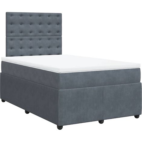 Maison Exclusive - Boxspringbett mit Matratze Dunkelgrau 120x200