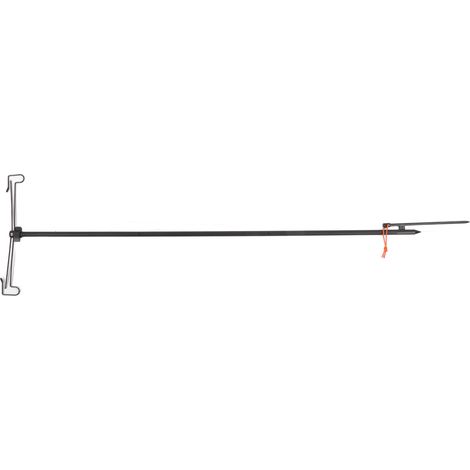 Ultraleichtes Campinglampen-Stativ aus Aluminium, höhenverstellbar, faltbar und tragbar, mit Aufhängehaken und Campingablage. (1/5)