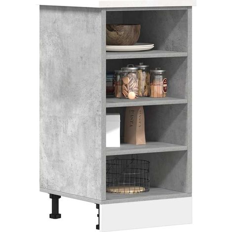 vidaXL Armadio Inferiore “Riga” Grigio Cemento 40x44,5x81,5 cm