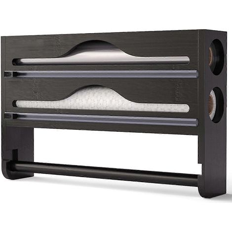Feuille et plastique film organisateur bambou feuille aluminium distributeur porte essuie tout cuisine organisation A (1/5)