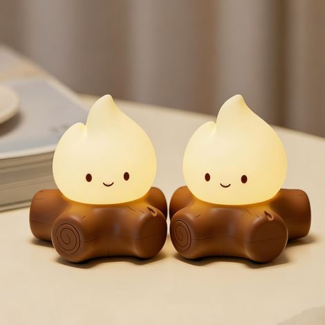 2 Veilleuse miniature à intensité variable avec effet flamme, lampe d'ambiance rechargeable USB, veilleuse tactile, lampe de chevet, éclairage LED (1/5)