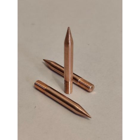 3 - Panne Fer à Souder - Pointe Conique M4 - Cuivre Électrolytique Pur 99,99% - Conduction Thermique Maximale - Pour Soudure Fine et Électronique - Non Revêtu (1/5)