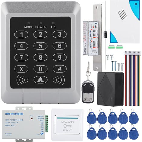 Système de contrôle d'accès, kit robuste RFID à déverrouillage multiple pour porte d'entrée (1/5)