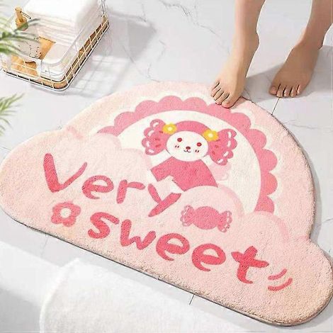 Tapis d'entrée 054060cm, motif arc-en-ciel joyeux, tapis de porte d'intérieur antidérapant et absorbant, tapis de bain, tapis de sol pour cuisine et chambre (1/3)