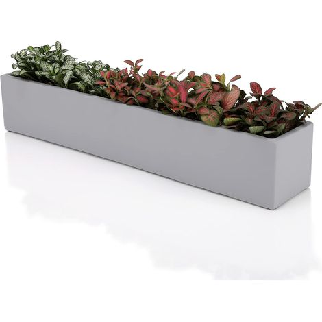Jardinière rectangulaire en béton Non émaillé de 36,8 cm pour Rebord de fenêtre (1/5)