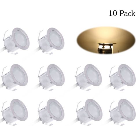 grid cool Luminaires Encastres Au Sol A Led, 0.6W, 500Lm, 32Mm, 10Pcs, Warm White (1/4)