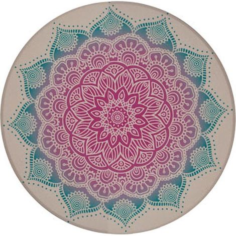 Dessous de verre Mandala - Rose et bleu