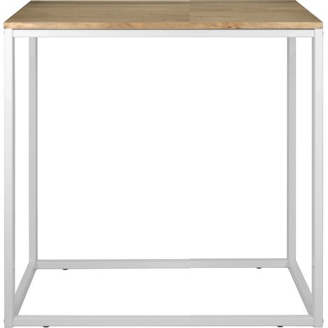 Recibidor iCub 120x35x82cm Blanco en madera maciza de pino acabado vintage estilo industrial Box Furniture (1/3)