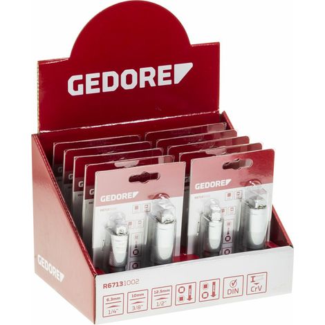 Gedore Red Display Reduzier-/Vergrößerung Adapter R67139010 10-teilig (1/4)