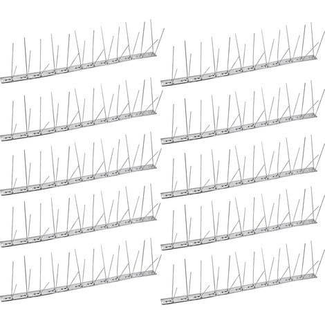10x Kestek Vogelschutz Taubenabwehr Vogelabwehr Spikes 4-reihig 500mm V2A