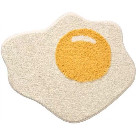 Tapis de bain mignon avec un visage souriant et un tournesol (1/5)