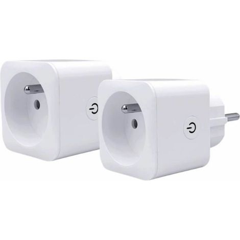 Kit da 2 prese intelligenti KONYKS Priska FR Dual Pack Wi‑Fi + Bluetooth Tipo E/F 16 A contatore di consumo bianco (1/5)