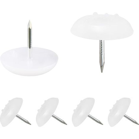 16 Pièces Patins pour Pieds de Chaise, Patins Meubles, Patin Antidérapant, pour Protege Pied a Clouer de Meuble et Plancher, 18mm (1/5)