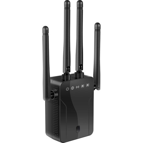 Amplificateur WiFi 300m 4 antennes, répéteur domestique bureau, extension signal sans fil 100‑240V, modèle M 95B (1/5)