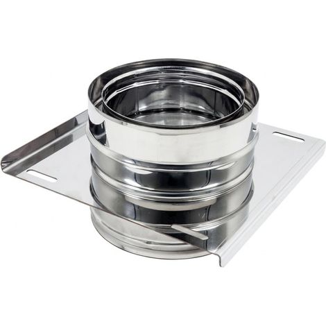 Maka Piastra Intermedia Canna Fumaria Doppia Parete Aria Inox Inox Ø 300 mm (esterno 350)