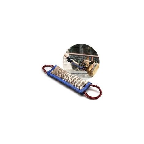 Boudin Mordre Jouet Pour, Baton de morsure bord bleu dressage chien berger allemand dressage chien adulte berger allemand chien grip bâton peu oreil-Crezuo