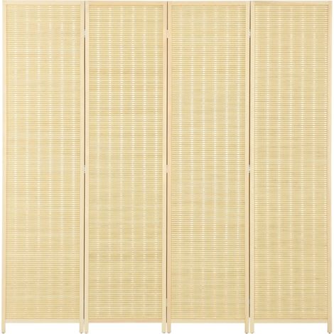 Paravent 4 Panneaux Store Latéral 180 x 180 cm Nature
Brise-Vue, Paravent sur Pied, Séparateur (1/5)