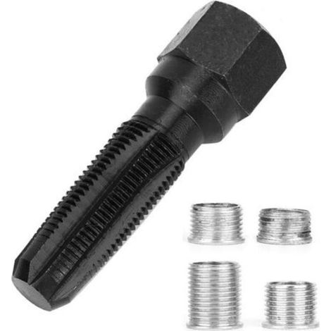 Gewindereparatursatz, 14 mm M-14 1,25 Stahl-Zündkerzenloch-Gewindereparatur-Gewindereparaturwerkzeug (1/5)