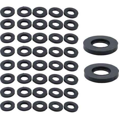 Lot de 50 joints plats de 1,9 cm pour connecteur de robinet, tuyau, pommeau de douche, lavabo, pompe de vidange de piscine, piscine (1/5)