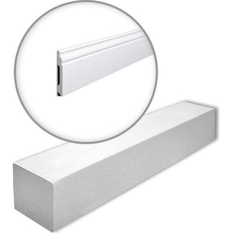 NMC FB2F-box WALLSTYL Noel Marquet 1 carton 10 pièces Plinthe design intemporel classique blanc  20 m