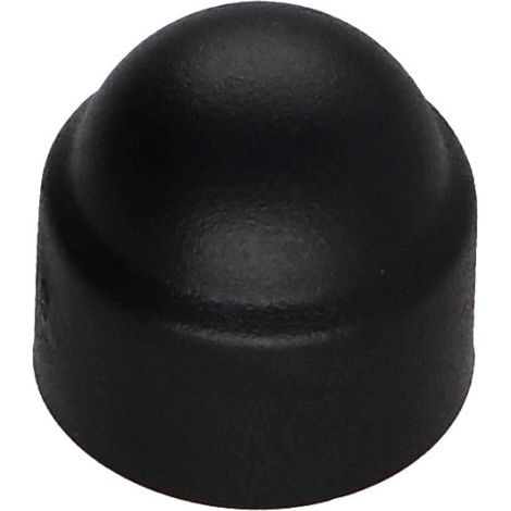 Cache Ecrou ou cache tête vis Tête hexagonale TH M6 Polyethylène noir Sur plat 10