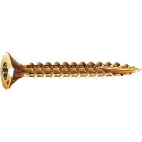 Rocket – Vis autoperceuse tête fraisée 3,5x55mm – Acier zingué pour bois dur – Vissage rapide en série – Boite de 500