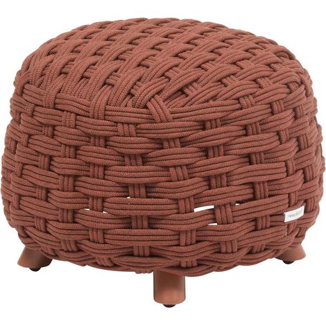 Pouf de jardin Obbae acajou - Hespéride