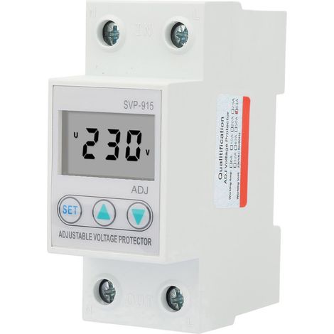 Affichage LCD Protecteur de Tension Monophasé Réglable 230VAC(63A) (1/5)
